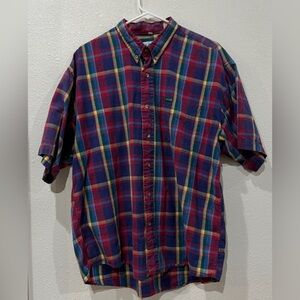 Multicolor Plaid Button-Down Shirt